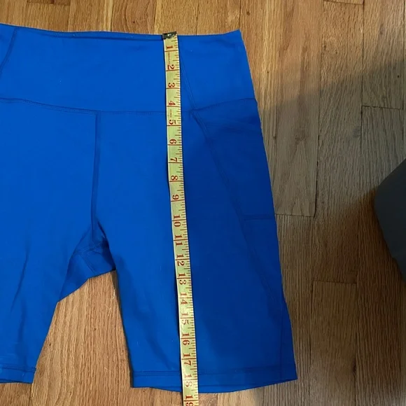 Women's Blue Athletic Shorts - Picture 3 of 6